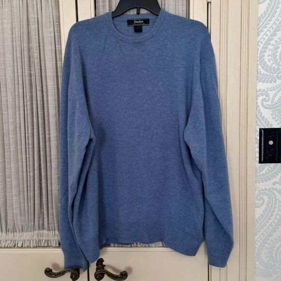 Neiman Marcus Sweater 100% Cashmere Blue Sweater for Men - Picture 1 of 4